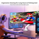 Single Heavy Duty 34"- 49" Monitor Arm Desk Mount with Easy Top Mounting - Load 22-44 lbs - VESA 75/100/200mm