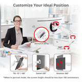 Single Heavy Duty 34"- 49" Monitor Arm Desk Mount with Easy Top Mounting - Load 22-44 lbs - VESA 75/100/200mm
