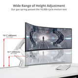 Single Heavy Duty 34"- 49" Monitor Arm Desk Mount with Easy Top Mounting - Load 22-44 lbs - VESA 75/100/200mm