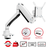 Ultra Heavy Duty Single Monitor Arm Desk Mount - 17" ~57" - Weight Between 4.4 - 59.5 lbs - VESA 75/100/200mm