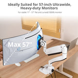 Ultra Heavy Duty Single Monitor Arm Desk Mount - 17" ~57" - Weight Between 4.4 - 59.5 lbs - VESA 75/100/200mm