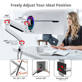 Ultra Heavy Duty Single Monitor Arm Desk Mount - 17" ~57" - Weight Between 4.4 - 59.5 lbs - VESA 75/100/200mm