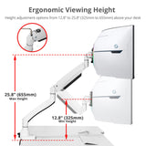 Ultra Heavy Duty Single Monitor Arm Desk Mount - 17" ~57" - Weight Between 4.4 - 59.5 lbs - VESA 75/100/200mm
