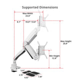 Ultra Heavy Duty Single Monitor Arm Desk Mount - 17" ~57" - Weight Between 4.4 - 59.5 lbs - VESA 75/100/200mm
