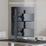 Dual Vertical Monitor Stand - Heavy-Duty Freestanding Mount for 13-38" Screens, up to 26.5 lbs each, VESA 75/100
