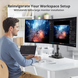 Adjustable Reinforcement Bracket Mount Plate-black Protects Your Desktop - Supports Monitor Stands with Grommet or C-Clamp Mounts