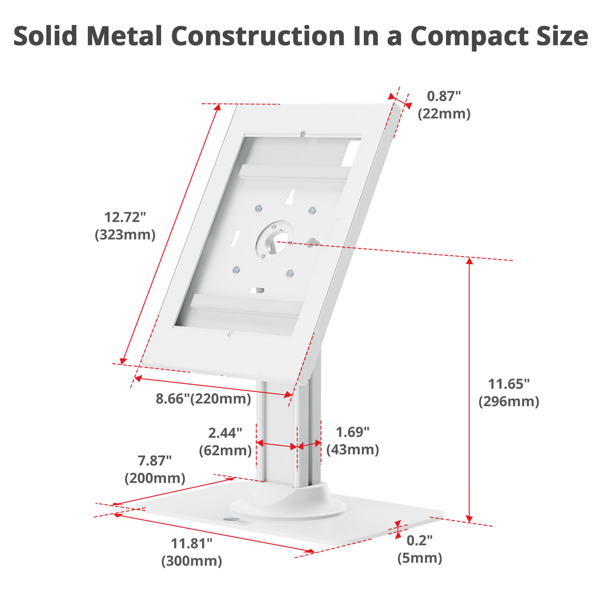 SIIG Security Lockable Countertop Kiosk Stand for 10.9" and 11" Tablet
