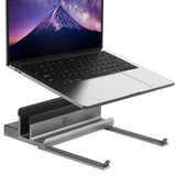 USB-C Laptop Stand with 4K Multitask Docking Station, HDMI display 4K@60Hz, 2xUSB-A 5Gbps, GbE, SD/Micro SD, PD 100W