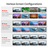 8x8 HDMI 4K60Hz Matrix Switcher with LCD, 18Gbps, HDCP 2.2, HDR 10, Downscaling, EDID Management, ARC, Audio Embedded, Audio Extraction