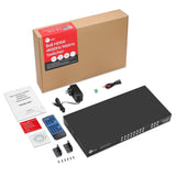 8x8 HDMI 4K60Hz Matrix Switcher with LCD, 18Gbps, HDCP 2.2, HDR 10, Downscaling, EDID Management, ARC, Audio Embedded, Audio Extraction