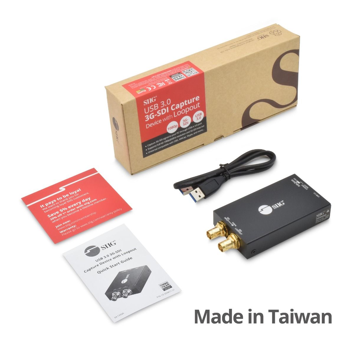 USB 3.0 3G-SDI Capture Device with Loopout