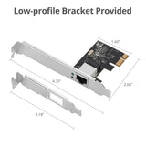 Dual Profile Gigabit Ethernet PCIe - up to 1000Mb/s data transfer rate