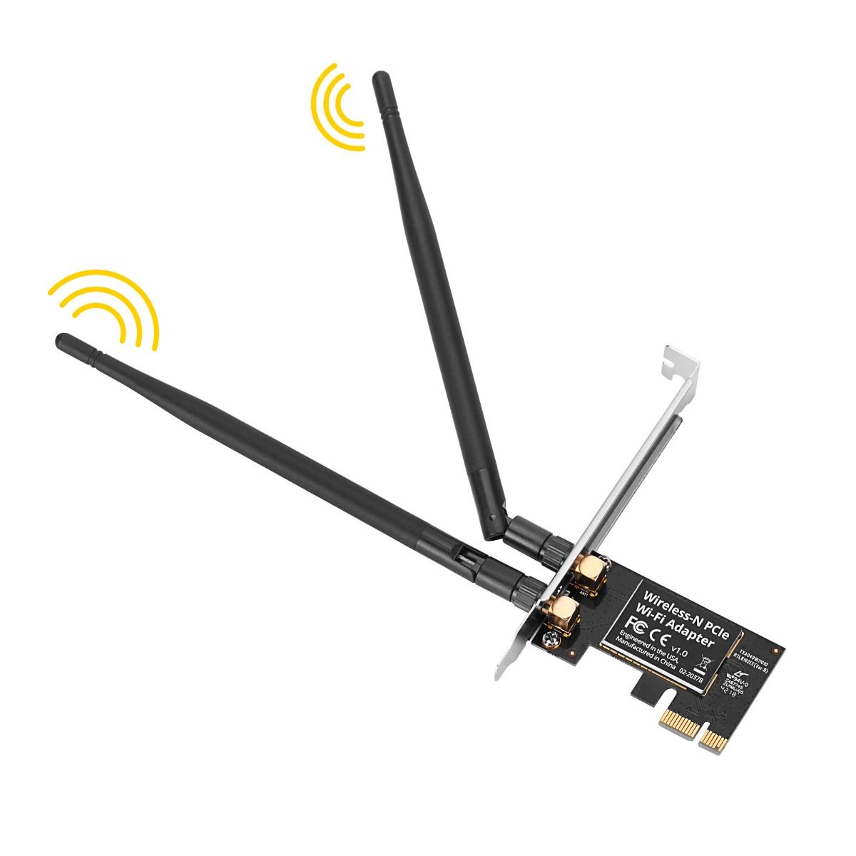 DP Wireless-N PCI Express Wi-Fi Adapter Dual Antenna 2.4GHz