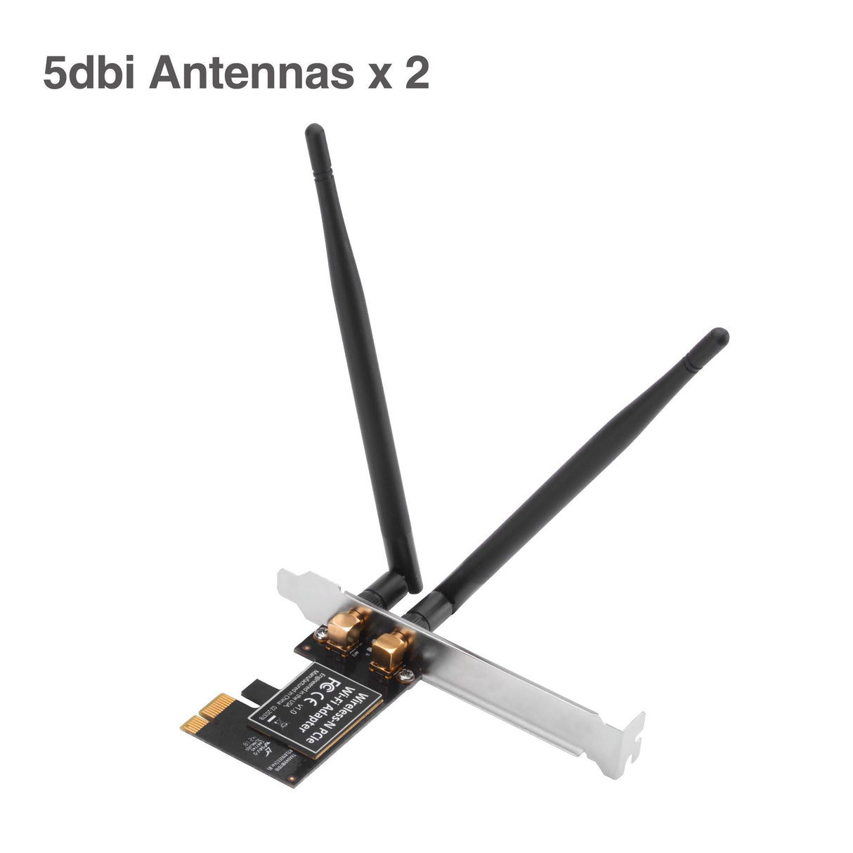 DP Wireless-N PCI Express Wi-Fi Adapter Dual Antenna 2.4GHz
