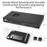 16-port Industrial 600W USB-C PD Charging Station with 5Gbps USB Hub - 2-port 100W & 14-port Charging up to 30W