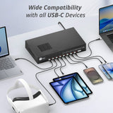 8-Port Industrial USB-C PD Charging Station - 350W, Up to 45W per port, UL Certification