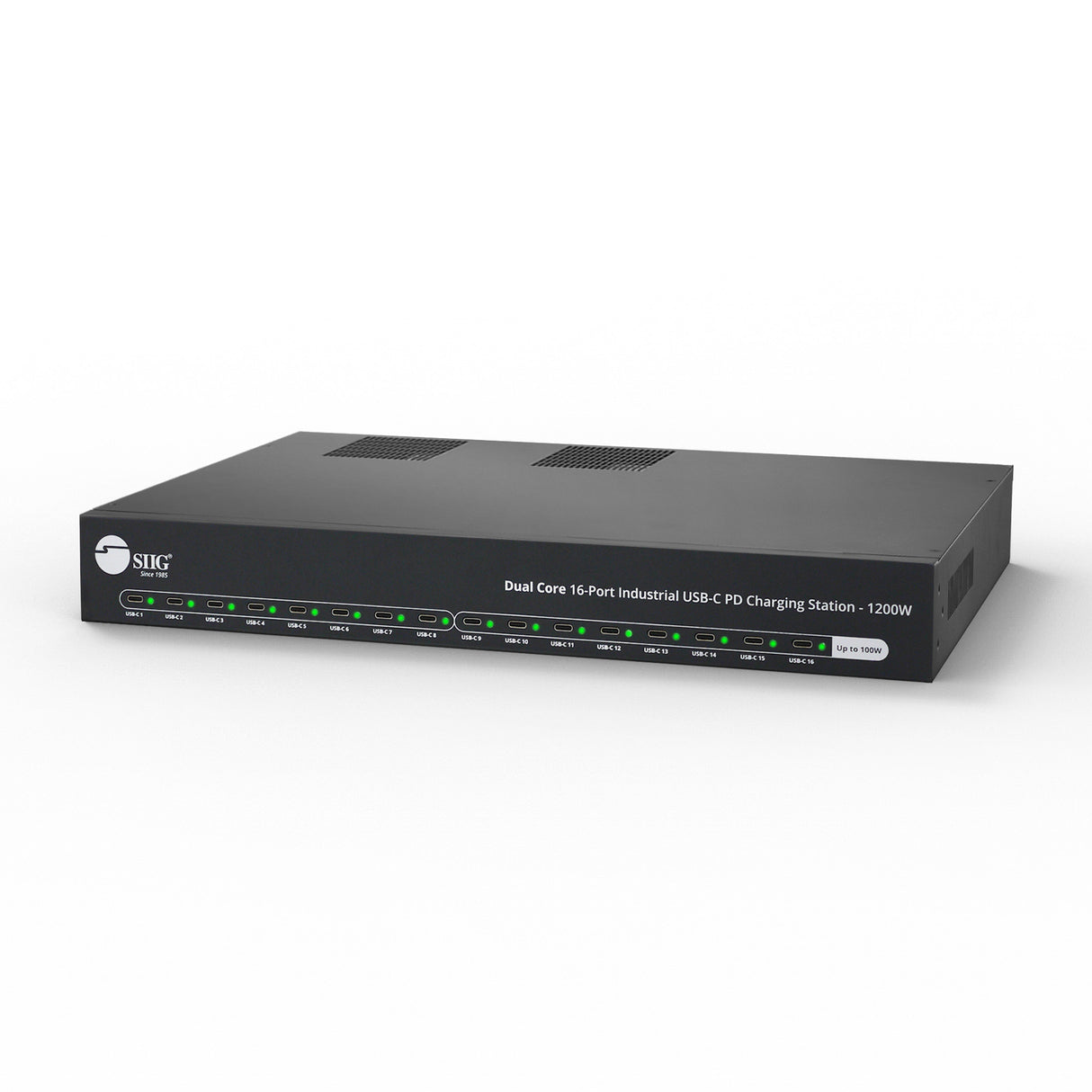 Dual Core 16-Port Industrial USB-C PD Charging Station - 1200W - Up to 10 port 100W or 16 port 65W