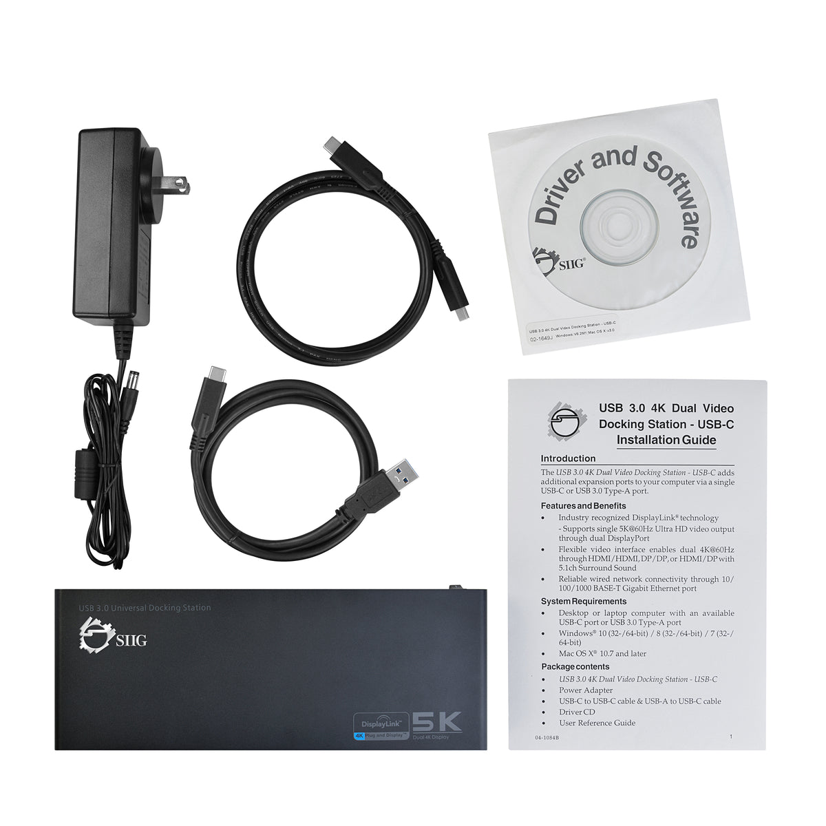 USB 3.0 4K Dual Video Docking Station - USB-C