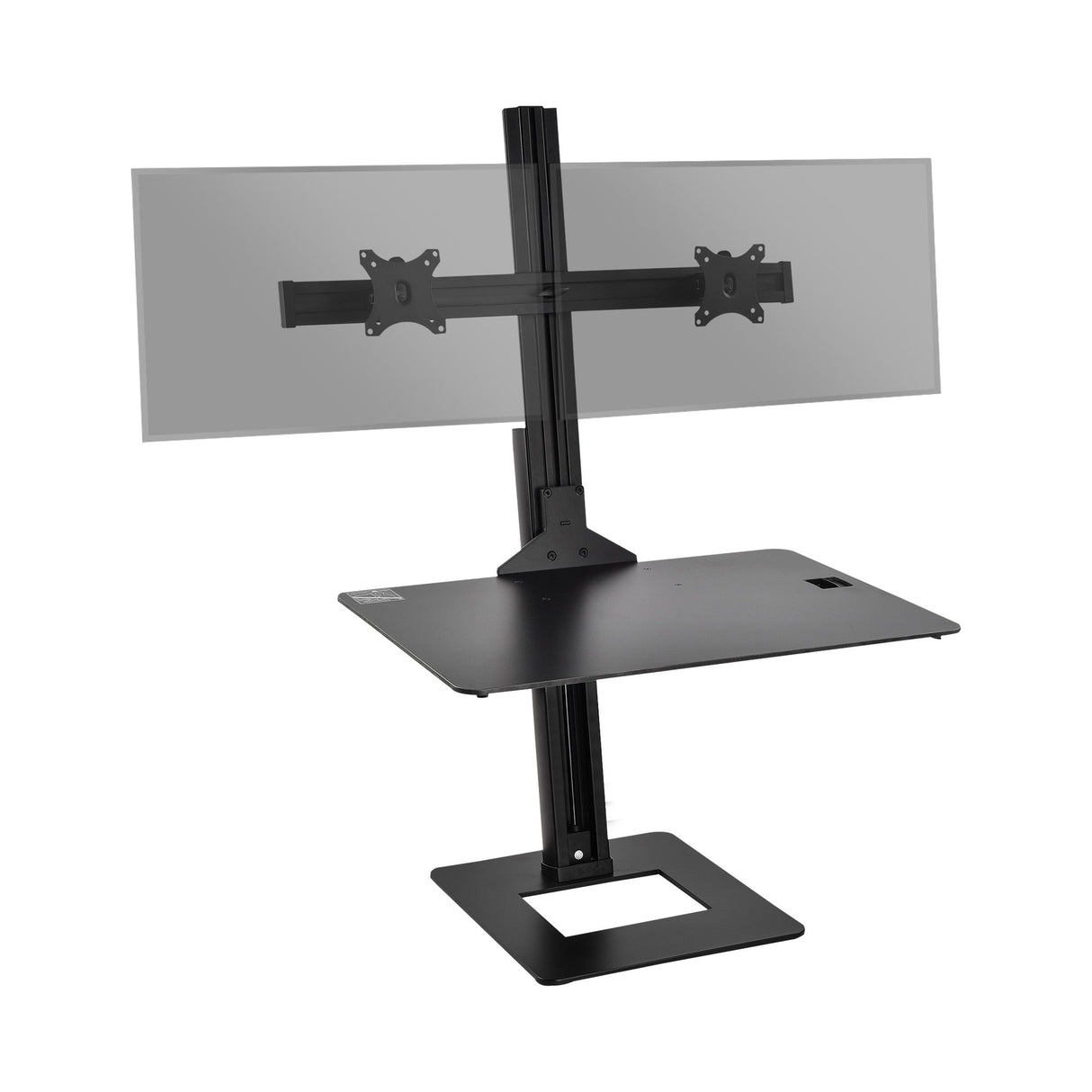 Dual Display Adjustable Computer Keyboard Stand - Supports 17" to 30", 13.2lbs Displays - VESA Compatible, Tilt, Swivel, Rotate Sit/Stand Desk Stand