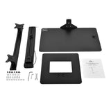Dual Display Adjustable Computer Keyboard Stand - Supports 17" to 30", 13.2lbs Displays - VESA Compatible, Tilt, Swivel, Rotate Sit/Stand Desk Stand