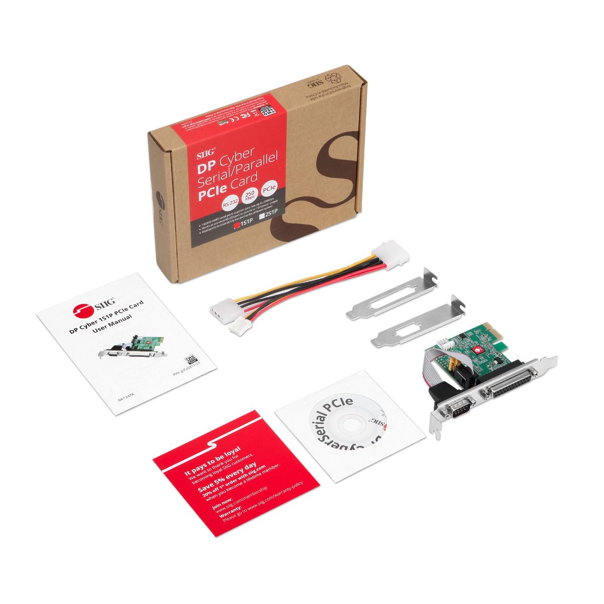 DP Cyber 1S1P PCIe Card