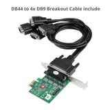 DP CyberSerial 4S PCIe, PCI Express x1 Interface, Dual-Profile Design, TAA Compliant