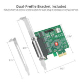 DP CyberSerial 4S PCIe, PCI Express x1 Interface, Dual-Profile Design, TAA Compliant