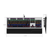 USB Wired Mechanical Gaming Keyboard With 7 Color LED Backlit