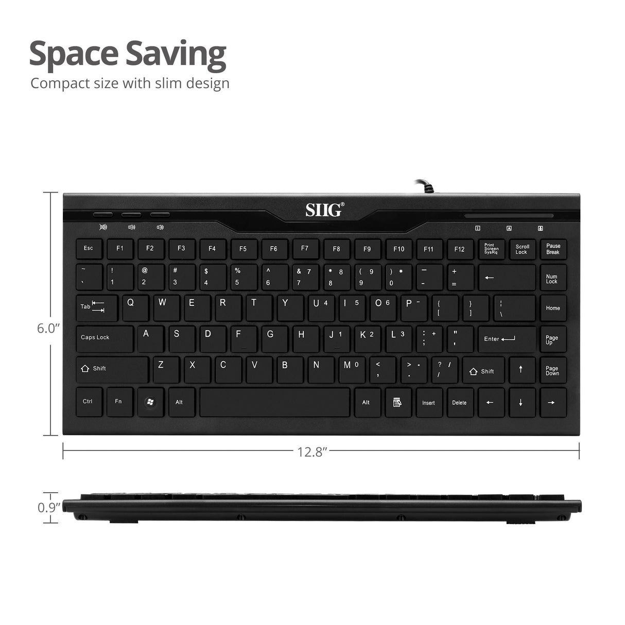 USB 87-Key Mini Keyboard