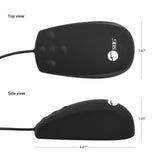 Medical Grade Antibacterial Washable & Dustproof USB Mouse with Button Type Scroll