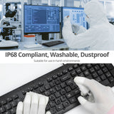 Industrial/Medical Grade Washable & Dustproof USB Multimedia Keyboard
