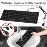 Industrial/Medical Grade Washable & Dustproof USB Multimedia Keyboard