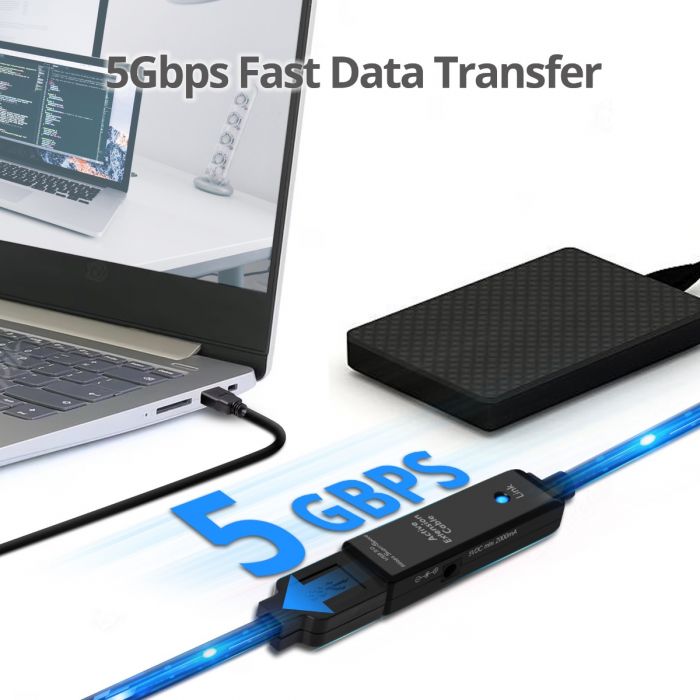 USB 3.0 Active Repeater Cable - 20M - 5Gbps