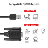 USB to RS-232 Serial Adapter - FTDI - 3.3ft - 921Kbps - ESD - TAA compliant