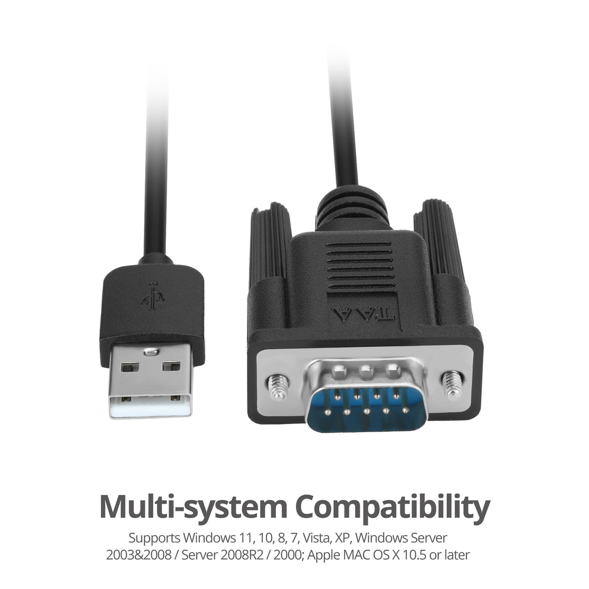 USB to RS-232 Serial Adapter - FTDI - 3.3ft - 921Kbps - ESD - TAA compliant