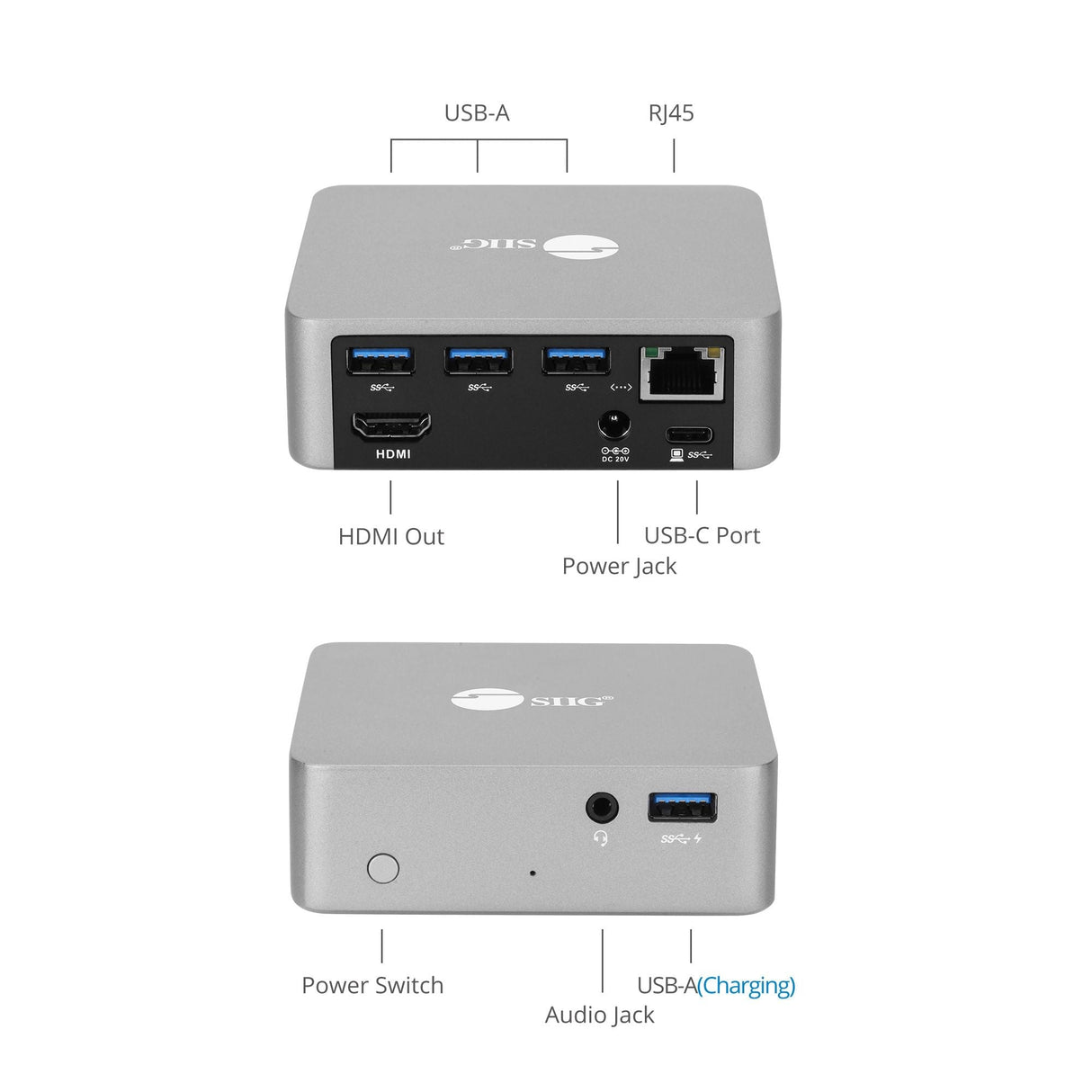 Aluminum USB-C Mini Docking Station with PD