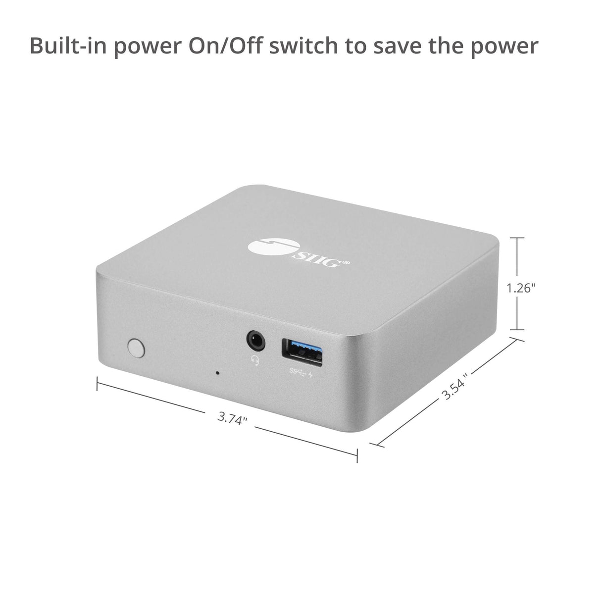 Aluminum USB-C Mini Docking Station with PD