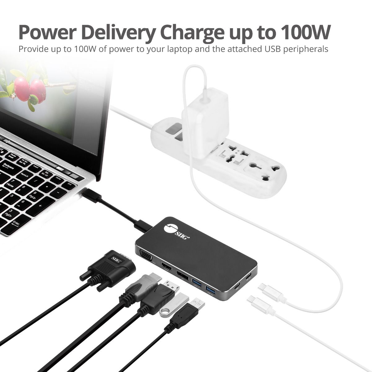 USB-C MST Video Travel Docking with PD Pass Through