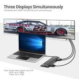 Aluminum USB-C MST Video Docking Station with Power Delivery pass-through