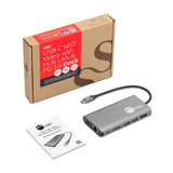 USB-C MST Video with Hub, LAN and PD 3.0 Docking- Single 4K@30Hz- Dual 1080p- SD card reader