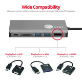USB-C MST Video with Hub, LAN and PD 3.0 Docking- Single 4K@30Hz- Dual 1080p- SD card reader
