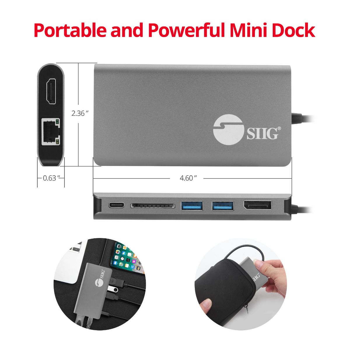 USB-C MST Video with Hub, LAN and PD 3.0 Docking- Single 4K@30Hz- Dual 1080p- SD card reader