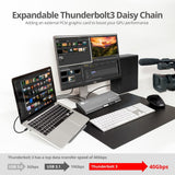 Thunderbolt 3 to 8K/Dual 4K Monitor Docking Station with PD- Titan Ridge and USB-C DisplayPort Alt compatible, support 4K 144Hz resolution