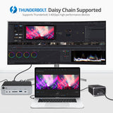 Thunderbolt 3 DP 1.4 8K Docking Station with Dual M.2 NVMe SSD & 96W Power Delivery, support 4K 144Hz resolution