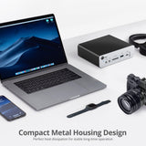 Thunderbolt 3 DP 1.4 8K Docking Station with Dual M.2 NVMe SSD & 96W Power Delivery, support 4K 144Hz resolution