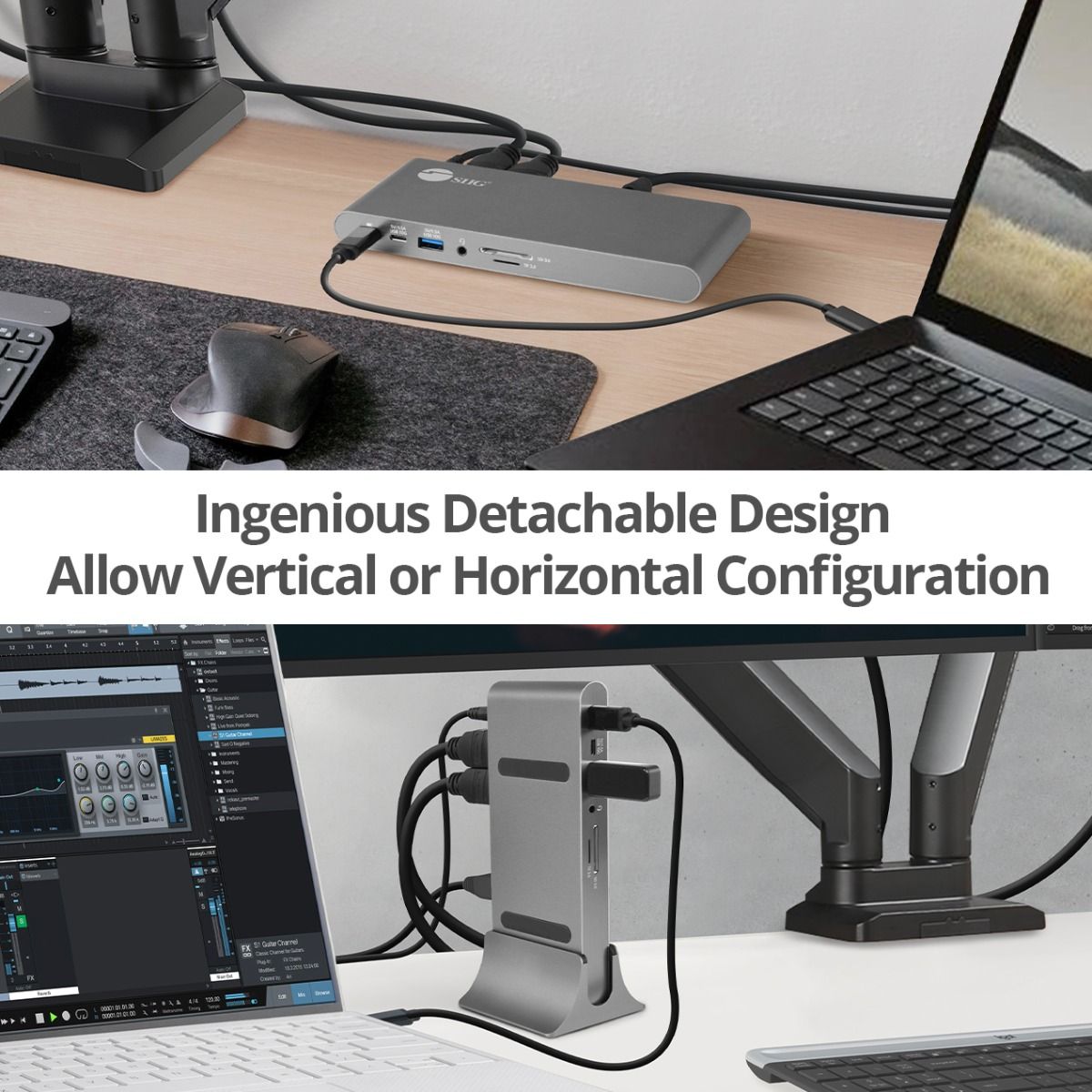 USB-C Dual Video MST Docking Station with PD Charging