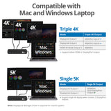 Triple Hybrid 4K Video Docking Station with PD Charging- Windows & Mac M1/M2/M3 Pro/Max Compatible
