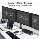 Triple Hybrid 4K Video Docking Station with PD Charging- Windows & Mac M1/M2/M3 Pro/Max Compatible