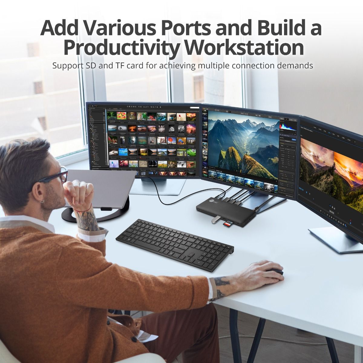 USB-C Triple Video MST Docking Station with PD