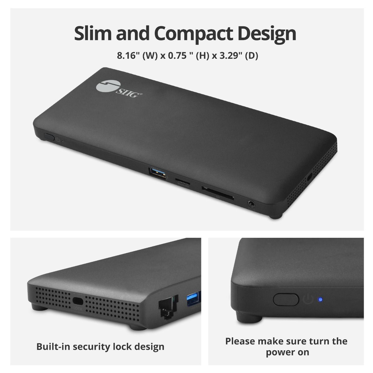 USB-C Triple Video MST Docking Station with PD